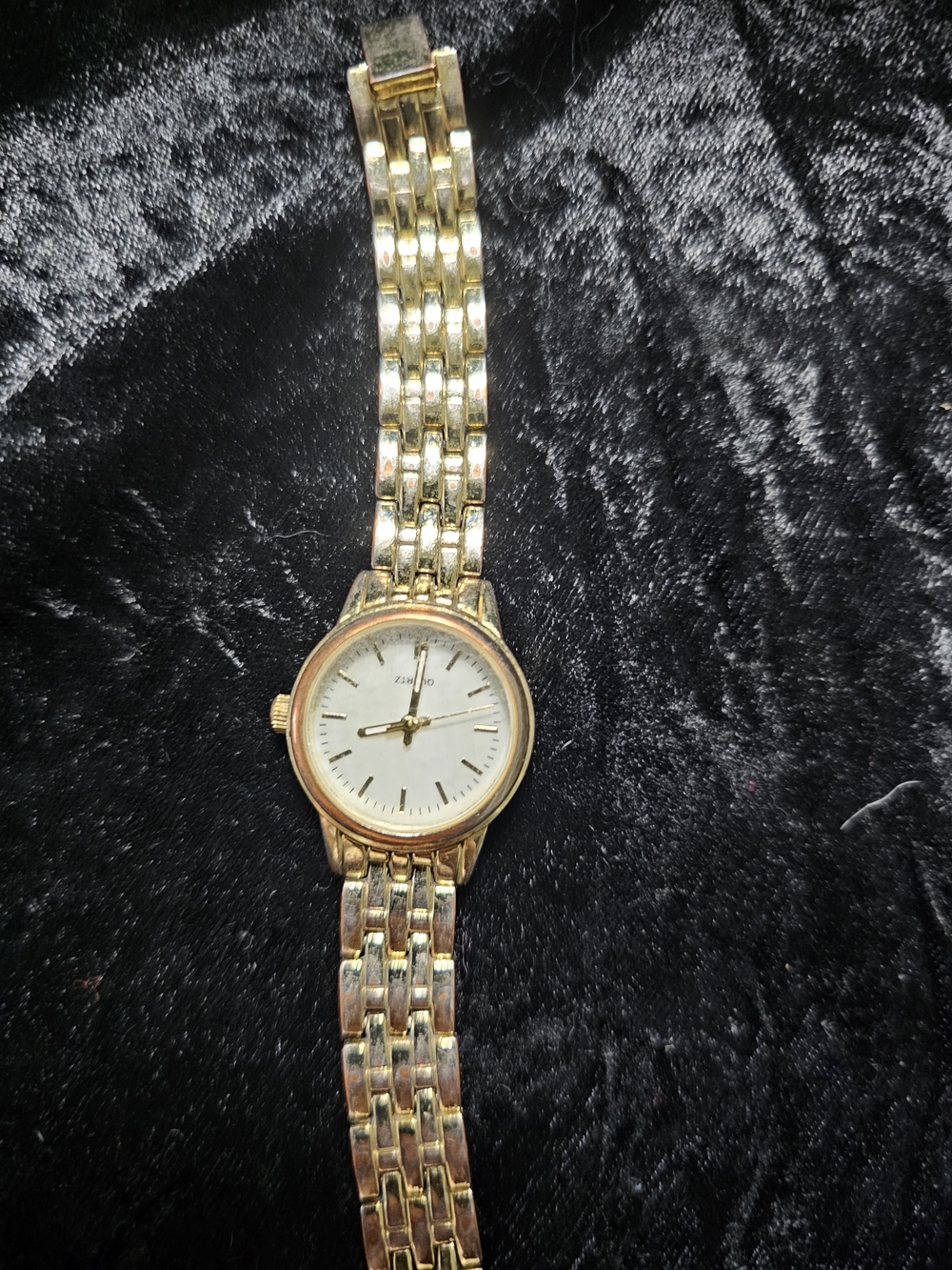 Gold Tone Women's Bracelet Watch - Classic White Dial size 7